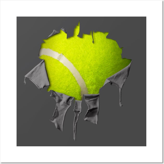 Shredded, Ripped and Torn Tennis Wall Art by eBrushDesign